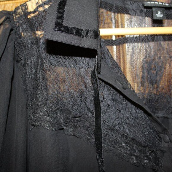 So Much Detail on this Black Blouse - Picture 2 of 5